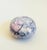 A lovely vintage circular ceramic lidded box. Lovely hand painted abstract design to the glaze in shades of purple with a...