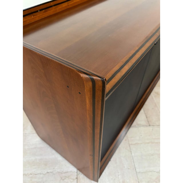 Wooden and Leather Artona Sideboard by Afra & Tobia Scarpa for Maxalto, Italy, 1970s For Sale - Image 13 of 18