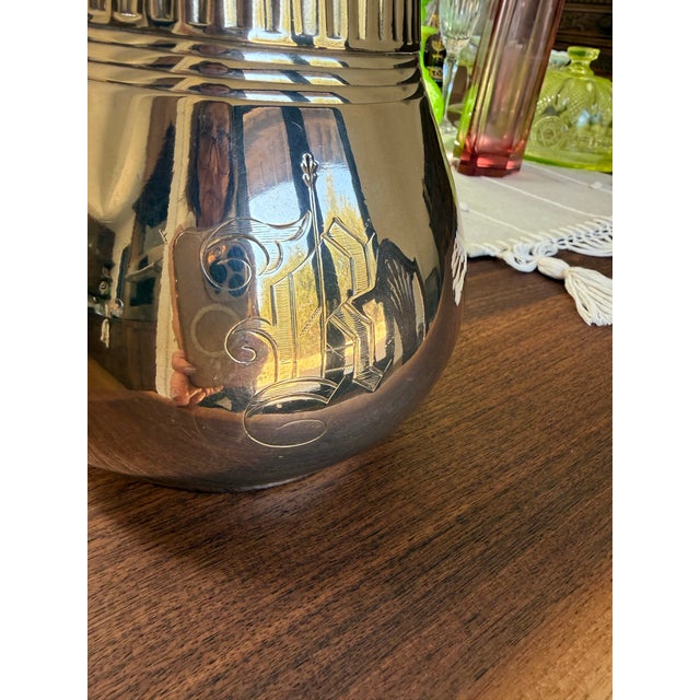 Metal Silver-Plated Hollowware Water Pitcher Made by the Pairpoint Mfg. Co For Sale - Image 7 of 9