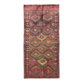 Antique Baluch Tribal Rug With All-Over Geometric in Colorful Design and Motifs 4'6 X 9'10 For Sale