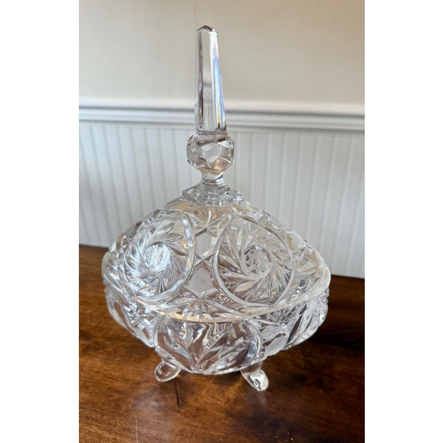 Lausitzer German Large Crystal Dish For Sale - Image 10 of 12