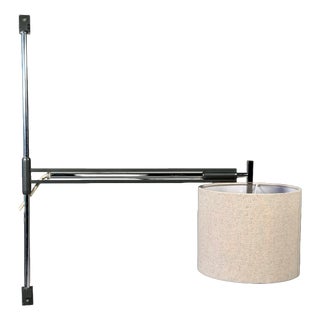 Mid-Century Extendable Wall Lamp in Metal and Chrome, 1960s-1970s For Sale