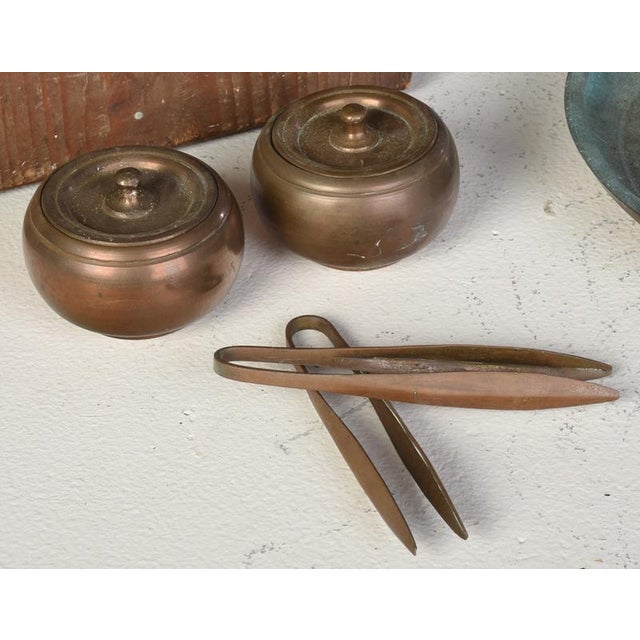 Japanese Japanese Bronze Metal Tall Candlesticks 19th Century Antique Vintage Tall For Sale - Image 3 of 9