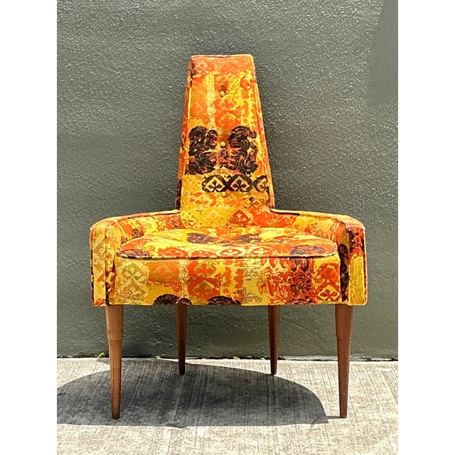 Mid-Century Modern Vintage MCM High Back Lounge Chair For Sale - Image 3 of 12