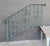 A hand wrought iron stair rail. Estimate to date from early 20th century. Old green paint with nice patina. Please see...