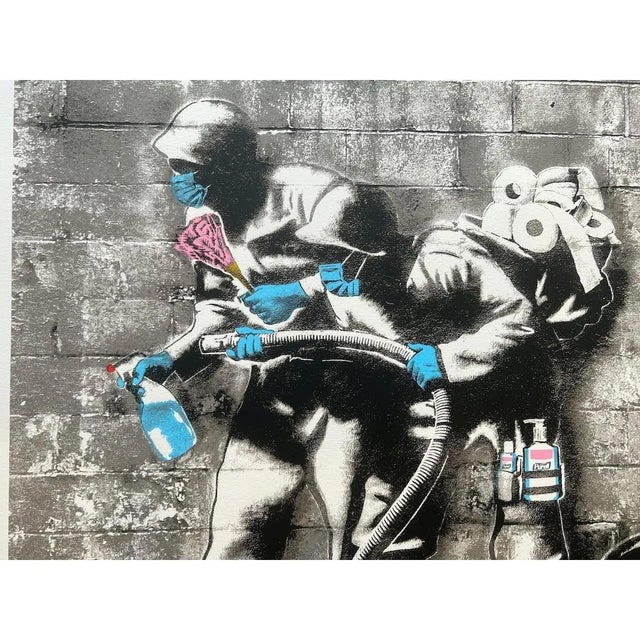 Pop Art Masterpiece by Los Angeles Artist Hijack "Pandemonium" Limited Edition Hand-Pulled Screen Print c.2020 For Sale - Image 10 of 12