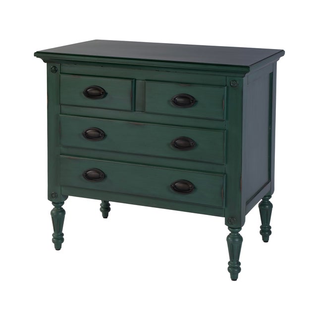 Green Easterbrook 31.5 in. W Rectangular Wood 4 Drawer Accent Chest, Green For Sale - Image 8 of 8
