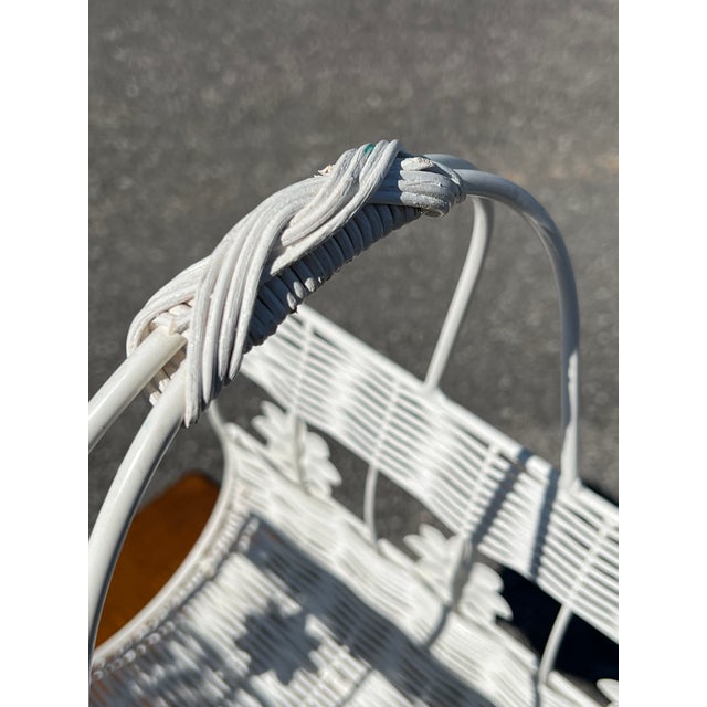 1990s Wicker Magazine Rack | Chairish