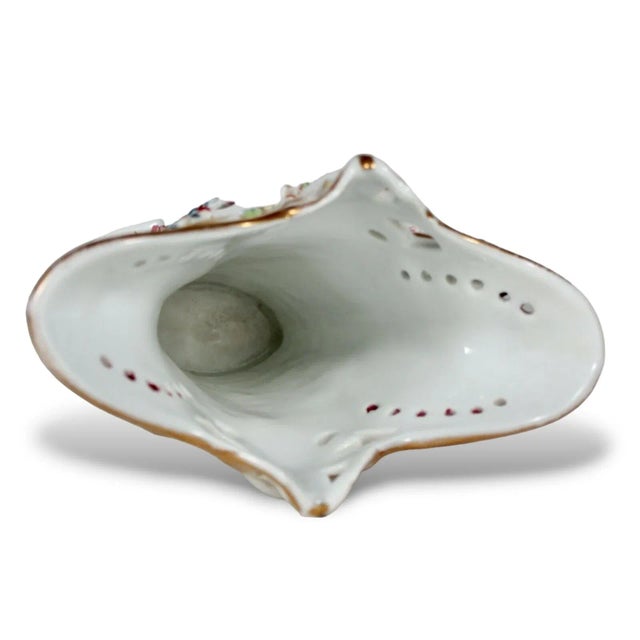 19th Century Old Paris Porcelain Flower Encrusted Spill Vase For Sale - Image 9 of 10