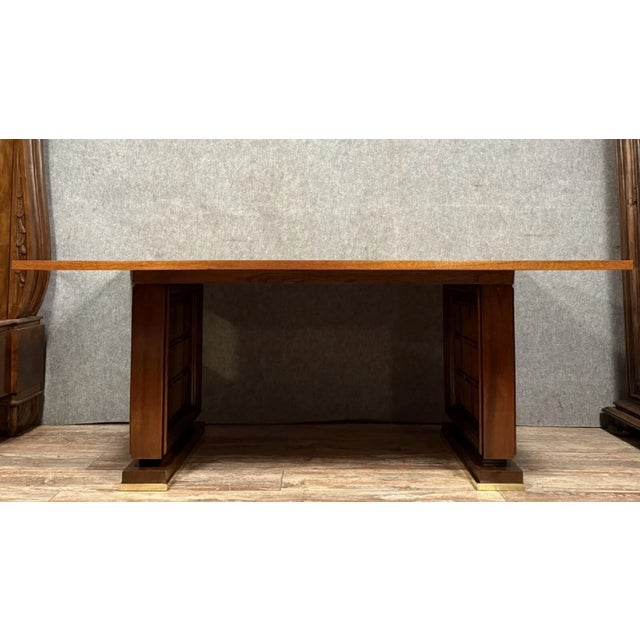 Art Deco Conference Table in the style of Charles Dudouyt, 1940, in Good conditions. Designed 1920 to 1949