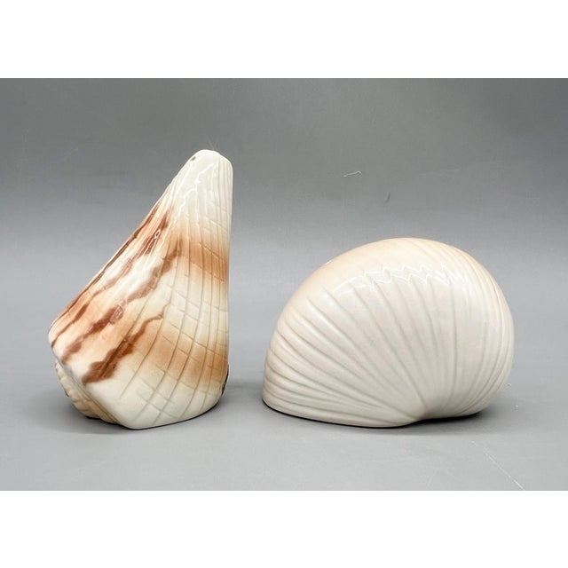 Vintage Otagiri Japan Ceramic Seashell Salt & Pepper Shakers – Coastal Chic Shell Set - Nautical/ Palm Beach For Sale - Image 10 of 10