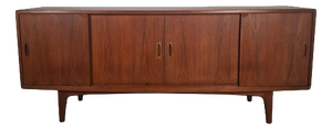 h.p. Hansen Teak Sideboard Danish Mid-Century Credenza 1960s