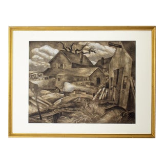 1946 Charcoal Drawing by Eugene Savage For Sale