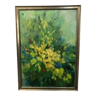 "The Pulse of Flowers" - Abstract Original Oil on Canvas For Sale