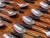 Mid-Century Modern Vintage Interpur Inr2 Canoe Muffin Black Handle Spoon Set (10 Teaspoons, 8 Tablespoons) - 18 pcs For Sale - Image 3 of 7