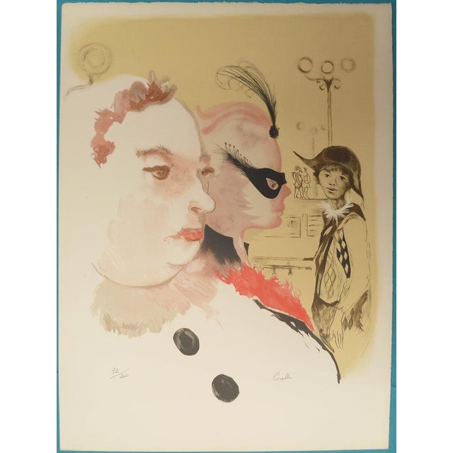Corelli, Venice Carnival, Lithograph For Sale - Image 6 of 6