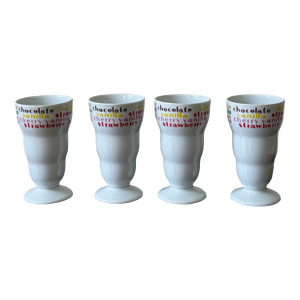 1970s Ice Cream Cups- Set of 4