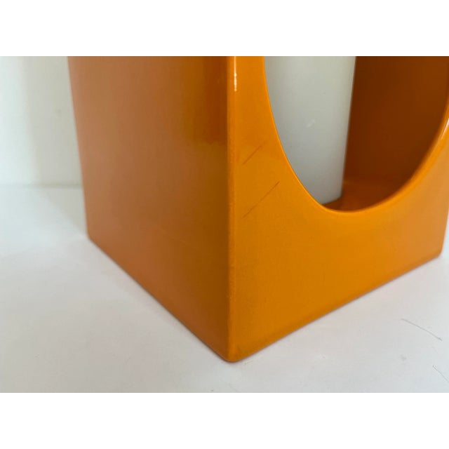 Tangerine Midcentury Ceramic Cutouts Accent Lamp For Sale - Image 8 of 18