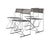 Metal Nuova X-Line Omli Stackable Chairs by Niels Jørgen Haugesen for Magis, Italy, 1980s, Set of 4 For Sale - Image 7 of 7