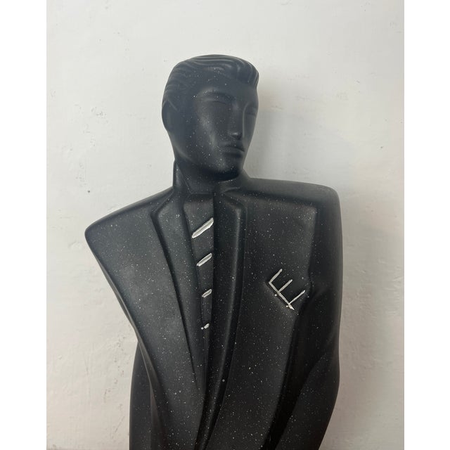 Vintage Postmodern Style Ceramic Man Sculpture in the style of Lindsey B Balkwill, 1980s For Sale - Image 6 of 18