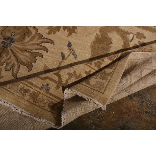 Textile Rug & Kilim’s Persian Sultanabad Style Rug With Beige-Brown Floral Patterns For Sale - Image 7 of 7