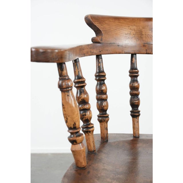 Antique English Captain's Chair, 1800s For Sale - Image 10 of 12