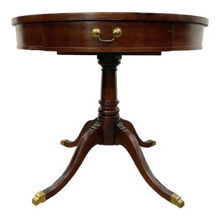 Vintage Mersman Duncan Phyfe Style Drum Table For Sale
