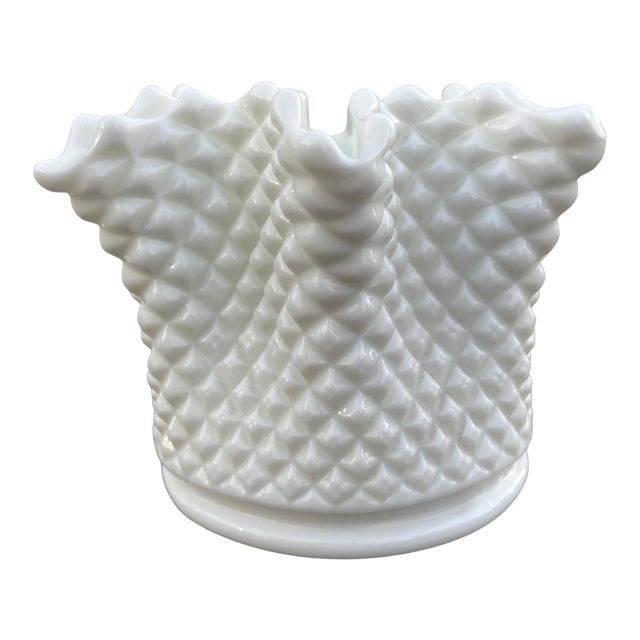 Vintage Westmoreland Milk Glass Hobnail Vase For Sale