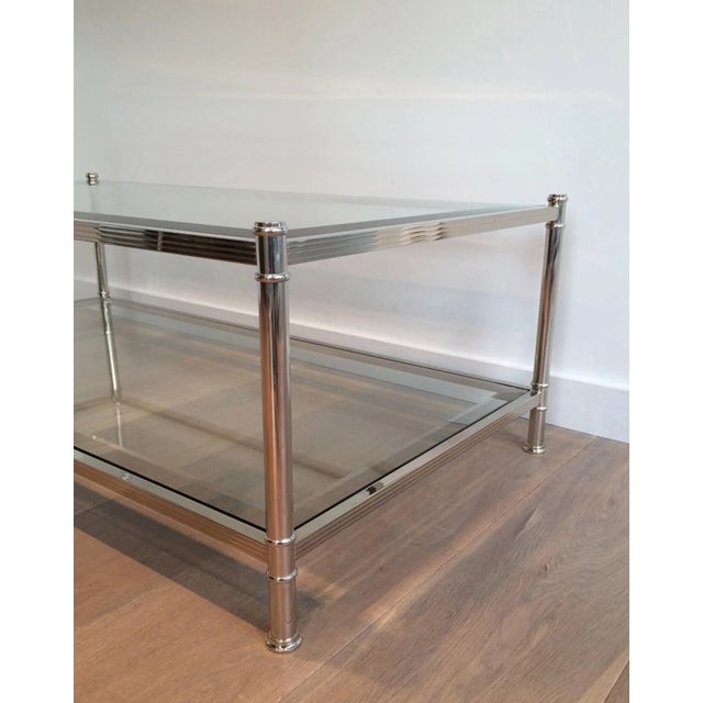 Large Chrome Coffee Table, circa 1970 For Sale - Image 11 of 13