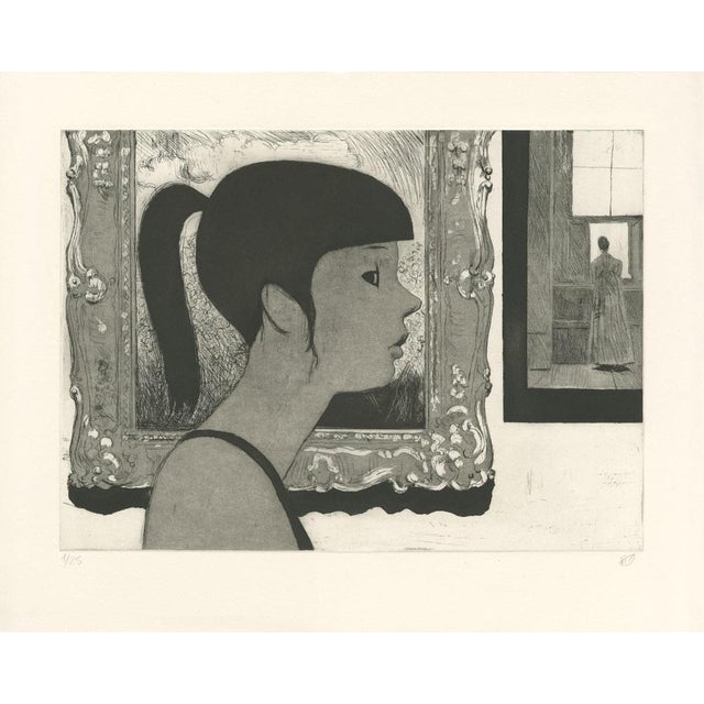 Pascal rabaté la visite du musée mel publisher editions etching and aquatint on bfk rives paper edition of 25 15.75 x...