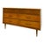 1970s Vintage Bassett Mid Century Modern Walnut Double 6 Drawer Dresser With Carved Details. For Sale - Image 5 of 11