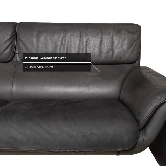 Black Leather DS-2011 Two-Seater Sofa from De Sede For Sale - Image 9 of 18