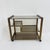 Mid-Century Brass Bar Car with Smoked Glass, 1970s, in Good conditions. Designed 1970 to 1979