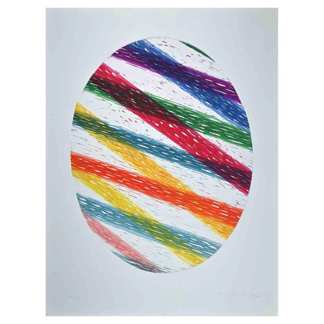 Piero Dorazio, Oval, Original Etching, 1987 For Sale