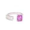 Natural 1.87 cts pink sapphire & 0.55 cts diamond ring in 18k gold For Sale In New York - Image 6 of 18
