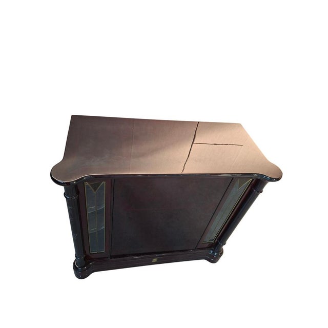 Vintage Burl Revolving Bar Cabinet in Mahogany from Mastro Cappellini, 1970s For Sale - Image 6 of 18