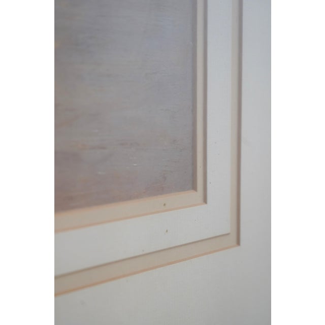 Brown Framed French Print Figures on a Veranda by Beach For Sale - Image 8 of 11