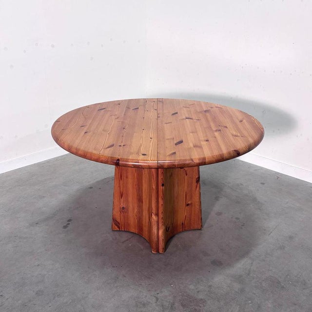 Round / Oval Pine Dining Table from Glostrup, 1970s For Sale - Image 3 of 15
