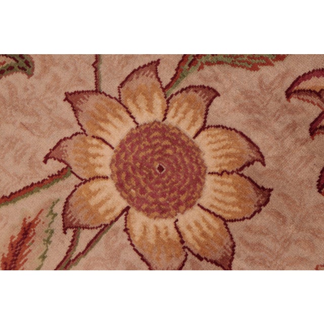 Art Nouveau 1990's Pak-Persian Taupe/Rust Wool Rug - 6'2'' X 9'5'' For Sale - Image 4 of 9