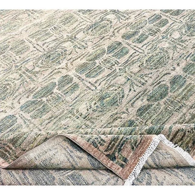 Modern Handwoven Modern Ikat Area Rug 9’3″ X 11’10” For Sale - Image 3 of 12