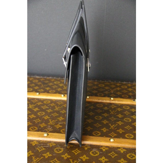 Document Holder in Black Epsom and Palladium Leather from Hermès, 2000s For Sale - Image 6 of 16