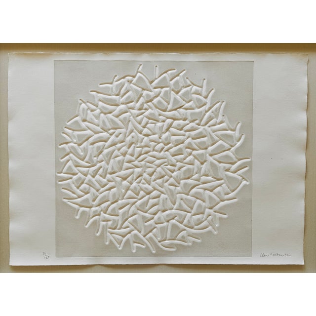 An embossed work on paper from the series Struttura Grafica 1972. Working alongside Italian master printmakers, the artist...