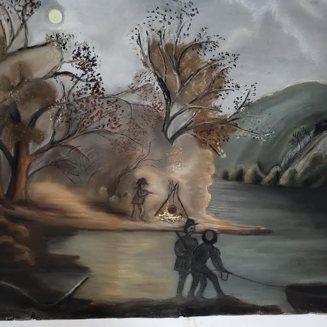 Hudson River School Style or American Folk Art Traditions of the Victorian Era. For Sale In Las Vegas - Image 6 of 16