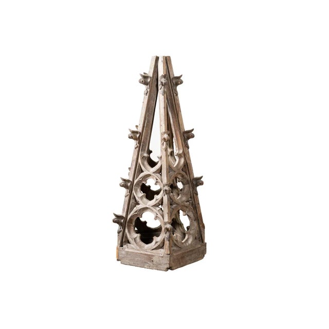 Wood Antique Gothic Oak Spire For Sale - Image 7 of 7