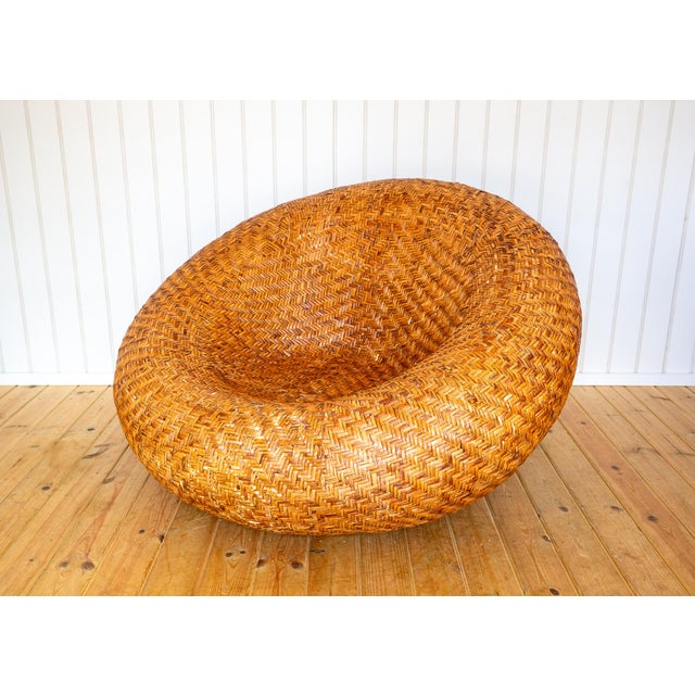 Sculptural French Mushroom Lounge Chairs in Rattan, 1970s, Set of 2 For Sale - Image 10 of 18