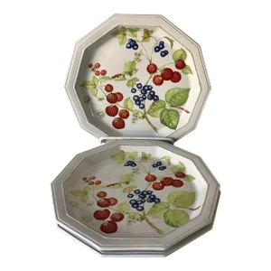 Vintage Mancioli Antica Medici Porcellana Italia Dinner Plates S/3