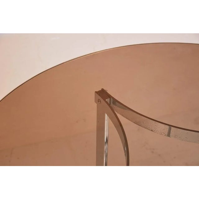 Chrome and Smoked Glass Dining Table and Chairs from Merrow Associates, Set of 5 For Sale - Image 4 of 11