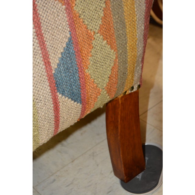 2000 - 2009 Sundance Kilim Wool Colorful Southwest Loveseat / Sofa Entry Bench Seat For Sale - Image 5 of 14