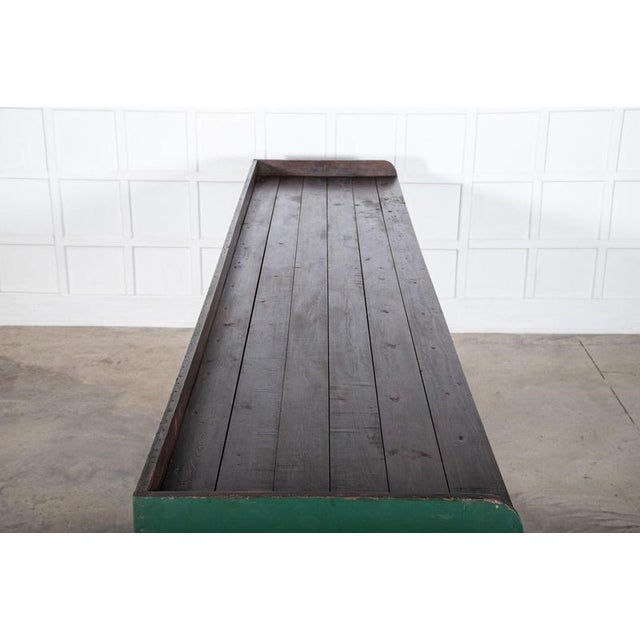 French Painted Pine Work Table Island, 1900 For Sale - Image 16 of 18