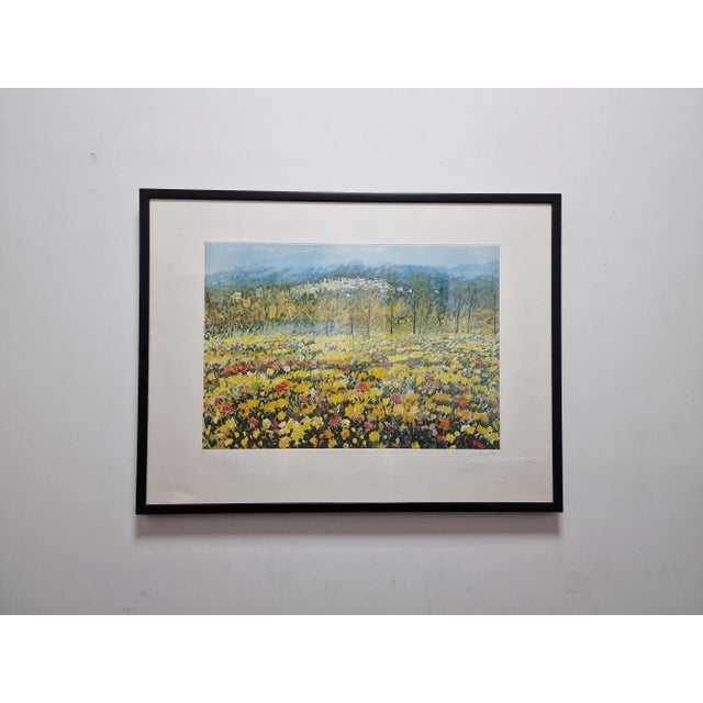 Michele Cascella, Landscape, 1990s, Engraving, in Flawless conditions. Designed 1990 to 1999 This piece has an attribution...